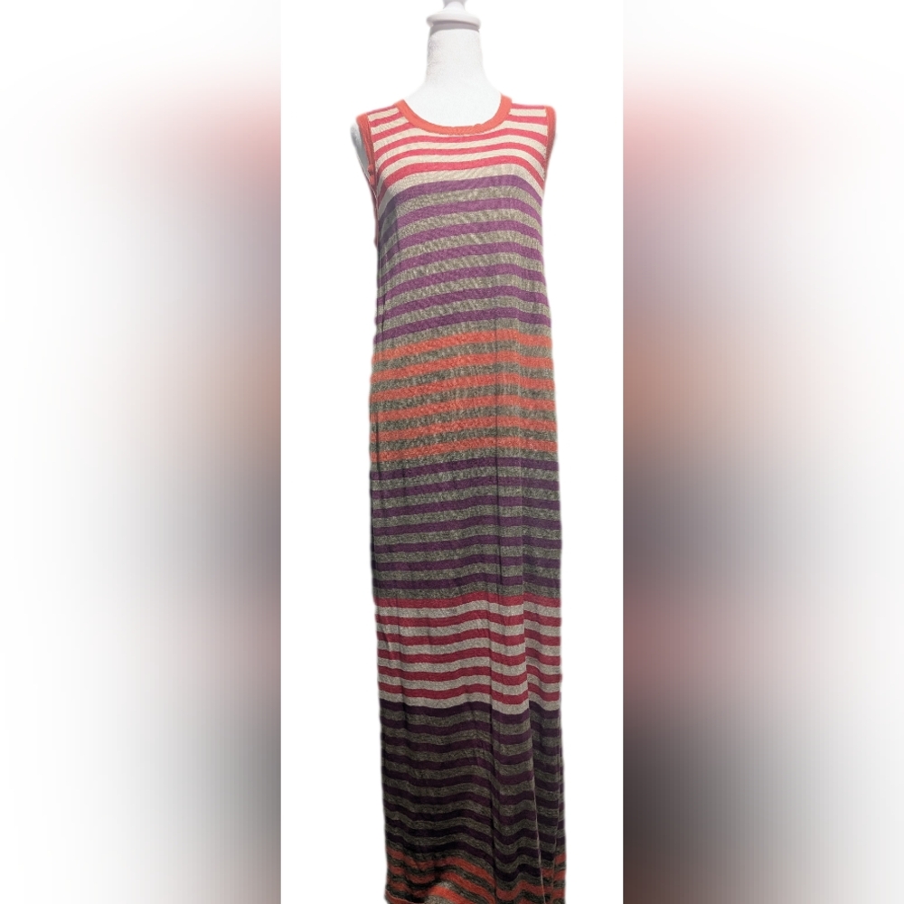 Woolrich Striped Linen Maxi Made In Italy -S-